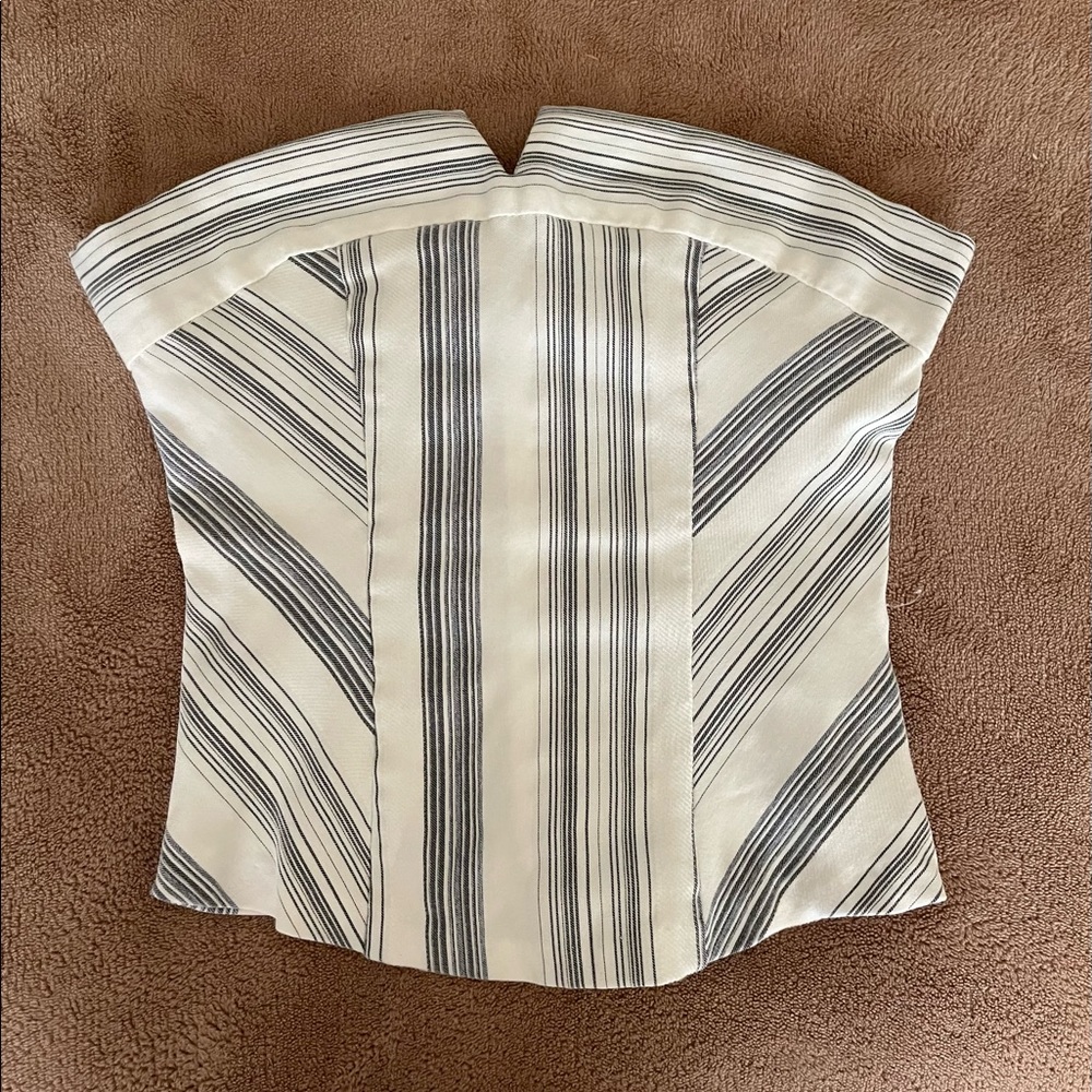 White Striped Tube Top